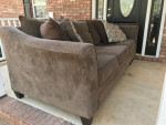 Sofa bed queen with throw pillows
