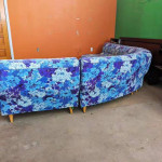 Sectional sofa Mid-century flowers