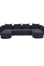 modular sectional sofa, U shaped sofa 117"