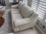 Leather Sofa & Ottoman