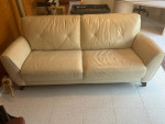 Ivory Leather sofa