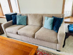 Brien gray cloth sofa excellent condition