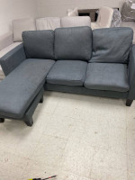 Brand new Walsunny Linen Fabric Convertible L-Shaped Sectional Sofa(Dark Gray)