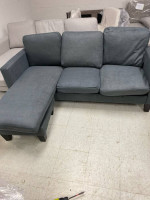 Brand new Walsunny Linen Fabric Convertible L-Shaped Sectional Sofa(Dark Gray)