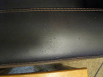 BLACK LEATHER SOFA WITH CHAISE LOUNGE