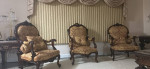 Sofa’s + sofa chairs + tables