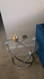 Sofa L and lamp,Cristal tables