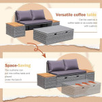 Brand new Greesum Patio Furniture Set Multifunctional Outdoor Sectional Sofa Rat