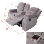 Chelsea reclining Loveseat Sofa – Grey