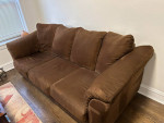 Brown Couch Sofa and Loveseat For Sale
