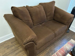 Brown Couch Sofa and Loveseat For Sale