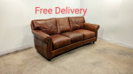 Walter E Smithe Top Grain Leather Sofa Couch