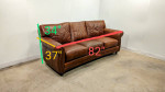Walter E Smithe Top Grain Leather Sofa Couch