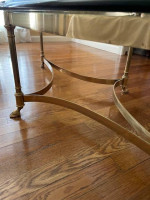 Sofa Table Glass Ttop Brass Stand