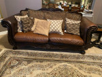 Leather Sofa Set with Chase