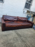 Restoration Hardware leather couch ,Maxwell  leather sofa