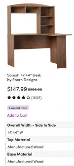L-shaped wooden desk / Task chair / Sofa