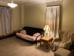 Black futon couch sofa with mattress bed