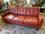 Italian leather Mid-Century style sofa