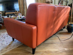 Italian leather Mid-Century style sofa