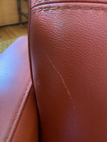 Italian leather Mid-Century style sofa