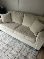 Beige sofa bed