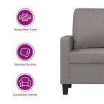 Sofa Light Gray 3-Seater