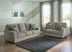 Creeal Heights midnight blue fabric Sofa and Loveseat