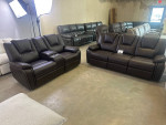 Brown 2pc Sofa & Loveseat