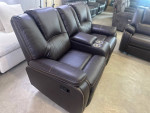 Brown 2pc Sofa & Loveseat