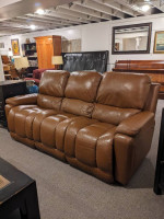 La-Z-Boy Lazboy Double Reclining Leather Sofa Couch Lazyboy