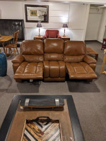 La-Z-Boy Lazboy Double Reclining Leather Sofa Couch Lazyboy