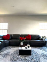 Leather reclining 6pcs sofa set