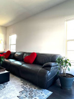 Leather reclining 6pcs sofa set