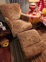 sofa chair with reclining ottoman
