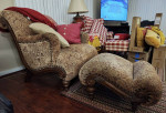 sofa chair with reclining ottoman