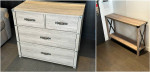 Dresser (4-Drawer) and Console Sofa Table (Both Pieces)