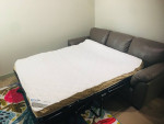 Lothan 87" 💯 % Leather Sofa Queen Sleeper,