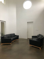leather couch curved black sofa