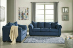 McCluer fabric Sofa and Loveseat with chevron effect