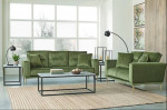 McCluer fabric Sofa and Loveseat with chevron effect