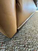 brand new floor model Flexsteel genuine leather 89” sofa