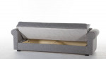 Brand New Sofa Bed with Storage and Pillows | Grey Chenille Fabric