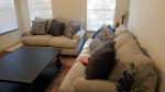 Sofa. Love seat. Coffee table. End tables.