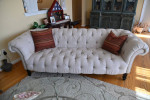 Beige Tufted Sofa