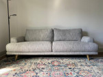 Move out sale- sofa, bed with mattress, lamp, bath stool, shoe storage cabinet
