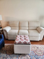 Reclining Sofa w/ Ottoman