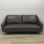 Amazon Rivet Alonzo Genuine Leather Sofa Couch 80"