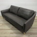 Amazon Rivet Alonzo Genuine Leather Sofa Couch 80"