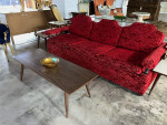 Red Velvet Sleeper Sofa